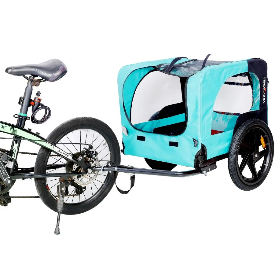 Light Green Foldable Bicycle Trailer Pet Dog Cat Bike Trailer