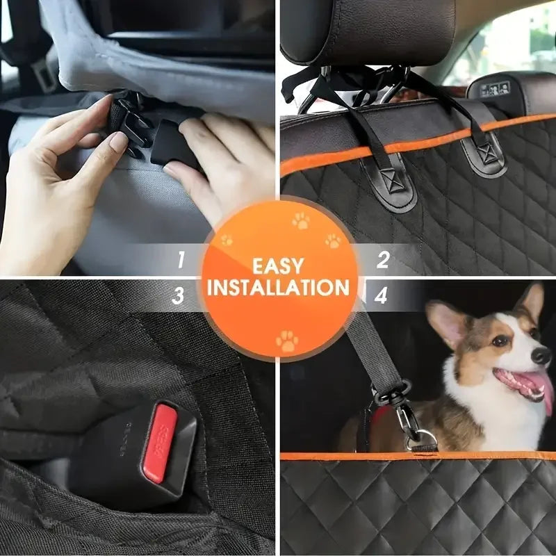 Waterproof Pet Hammock, Scratch Proof Nonslip Durable Soft Back Seat Cover for Cars Truck
