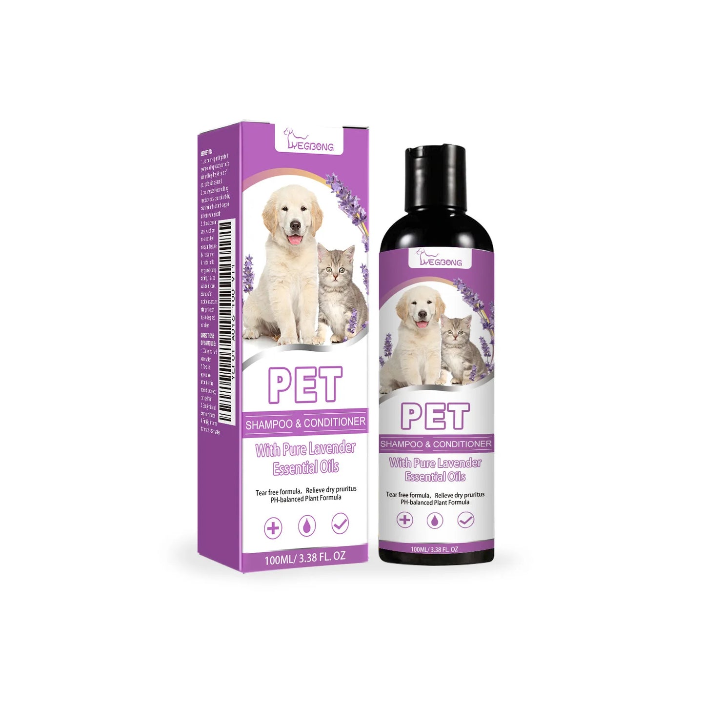 Yegbong 100ml Pet Shampoo Conditioner Relieve Itching, Ph Balance
