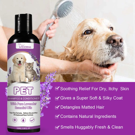 Yegbong 100ml Pet Shampoo Conditioner Relieve Itching, Ph Balance