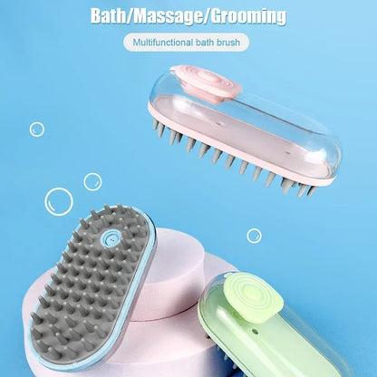 Pet Shampoo Bath Brush Soothing Massage Rubber Comb
