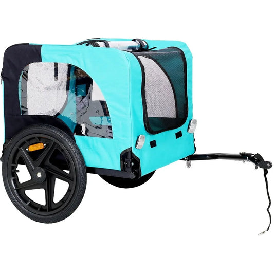 Light Green Foldable Bicycle Trailer Pet Dog Cat Bike Trailer