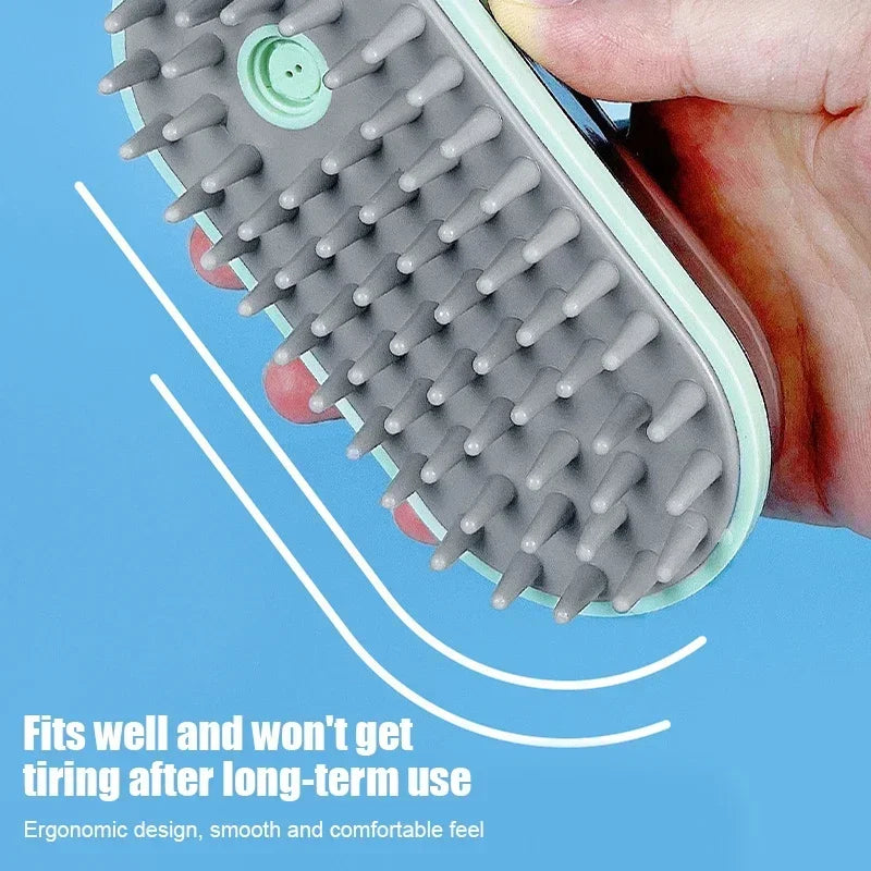 Pet Shampoo Bath Brush Soothing Massage Rubber Comb