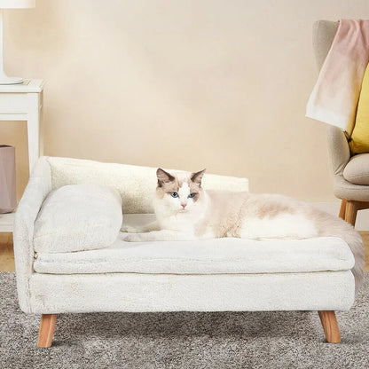 Elevated Pet Bed Solid Wood Leg Sofa for Indoor