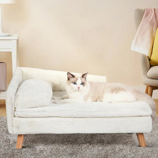 Elevated Pet Bed Solid Wood Leg Sofa for Indoor