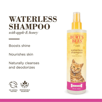 Natural Waterless Dry Shampoo Ph balanced for Cats and Kittens with Shea Butter Honey