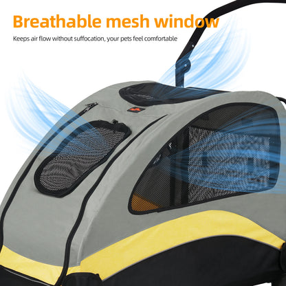 Pet Jogger Wagon Foldable  Animal Carrier Load Up To 55kg