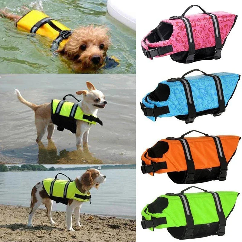 Dog Life Vest Harness Swimming Preserver
