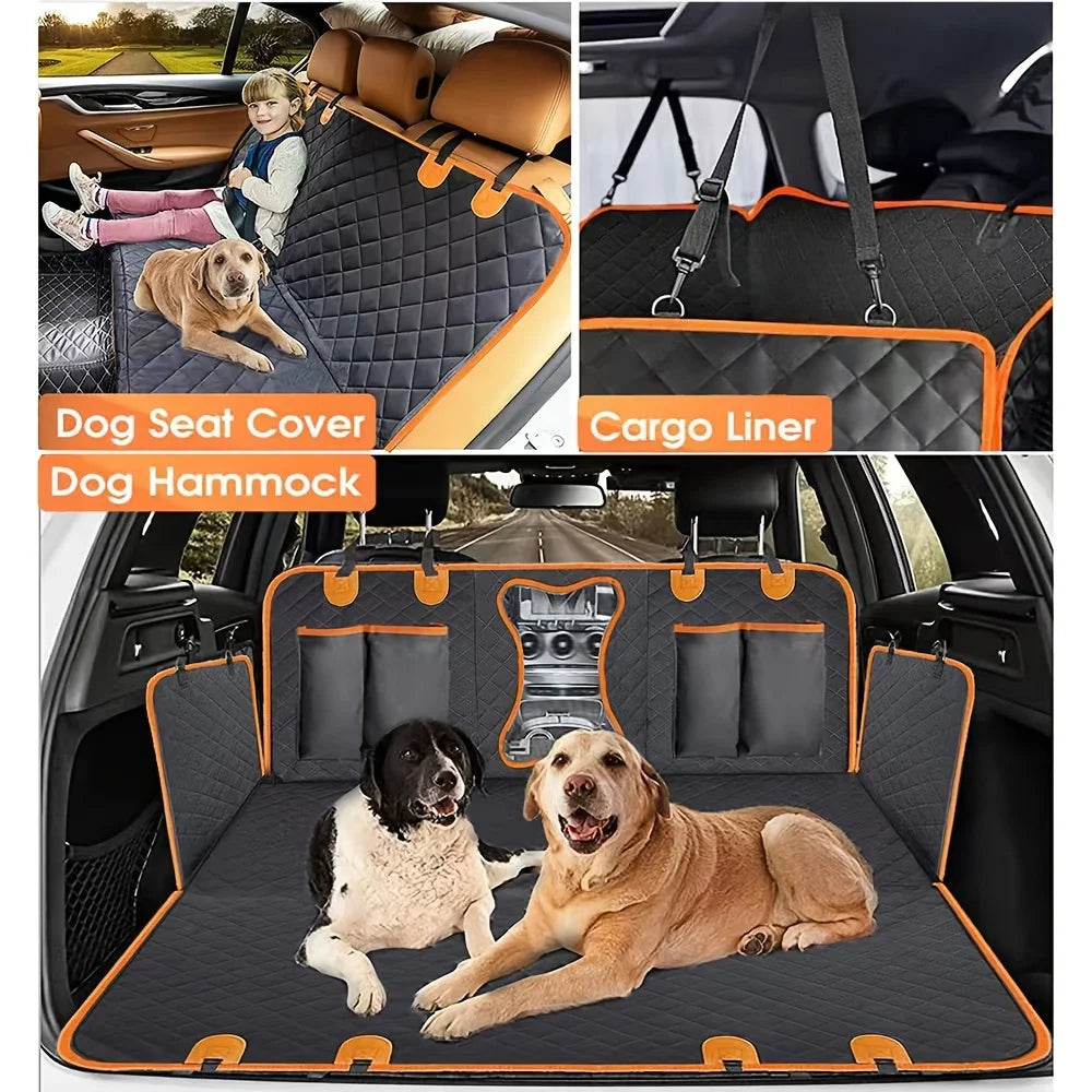 Heavy Duty Back Seat Waterproof Pet Hammock Cover for Cars,