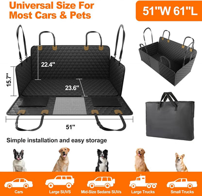 Waterproof Foldable Car Pet Safety Hammock Back Seat Protector