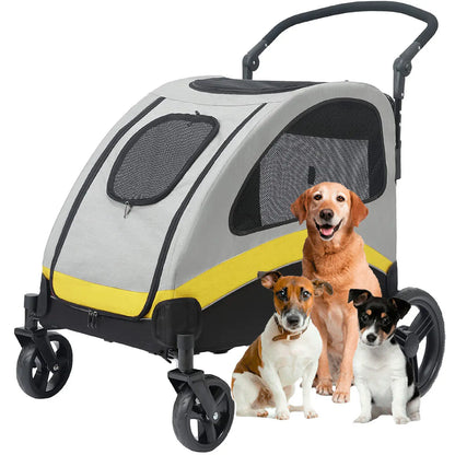 Pet Jogger Wagon Foldable  Animal Carrier Load Up To 55kg