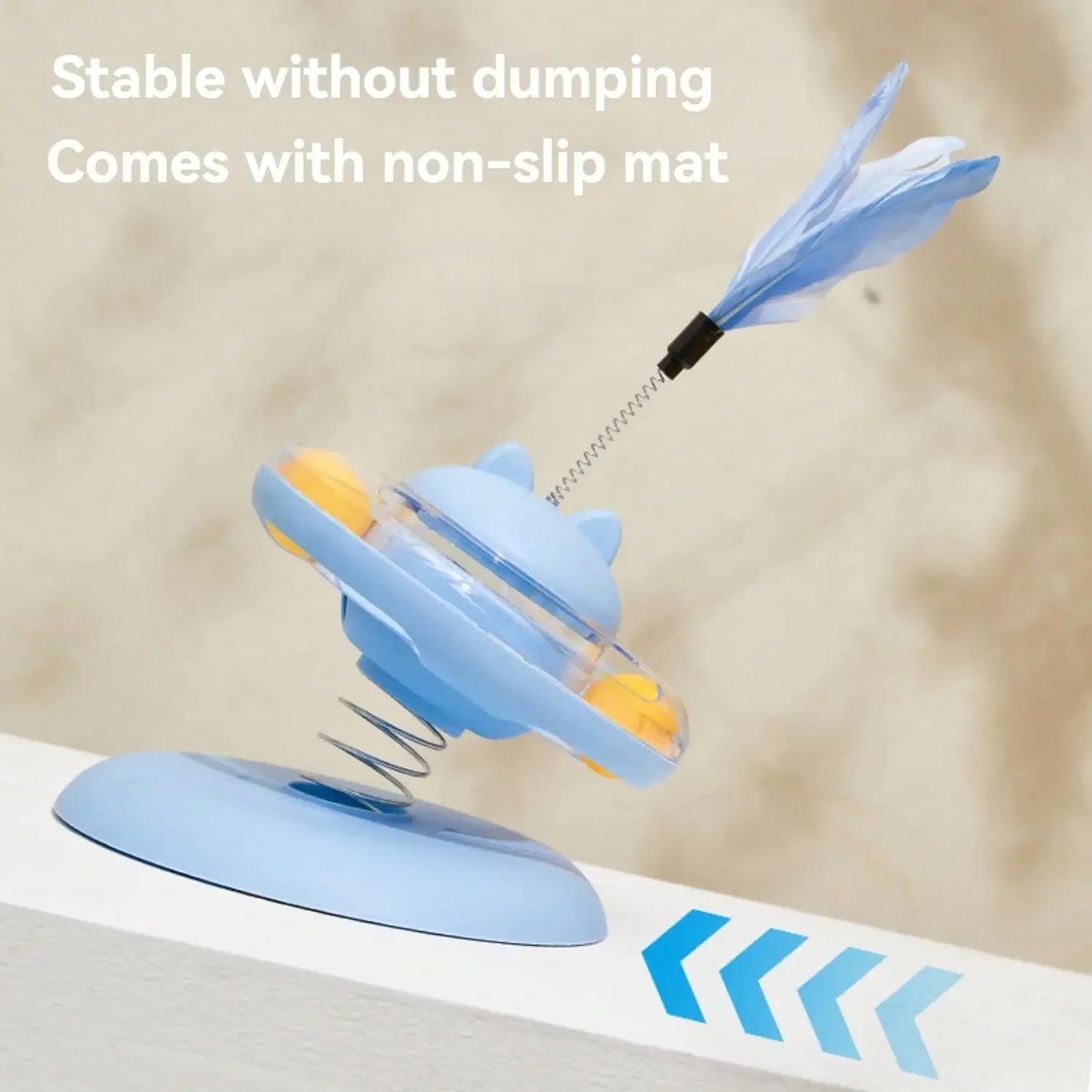 Indoor Cat, Toy Feeder 360° Rotating  Food Dispenser Feeder