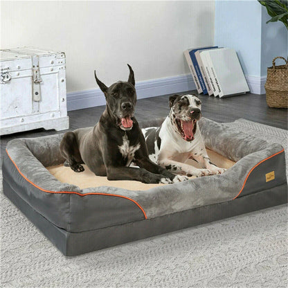 Jumbo  Orthopedic Dog  Memory  Foam Bed, Waterproof Elevated Cushion , Removable Cover