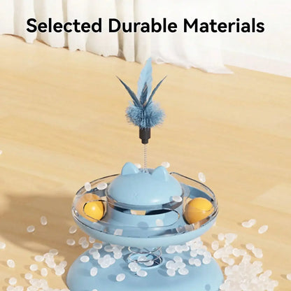 Indoor Cat, Toy Feeder 360° Rotating  Food Dispenser Feeder