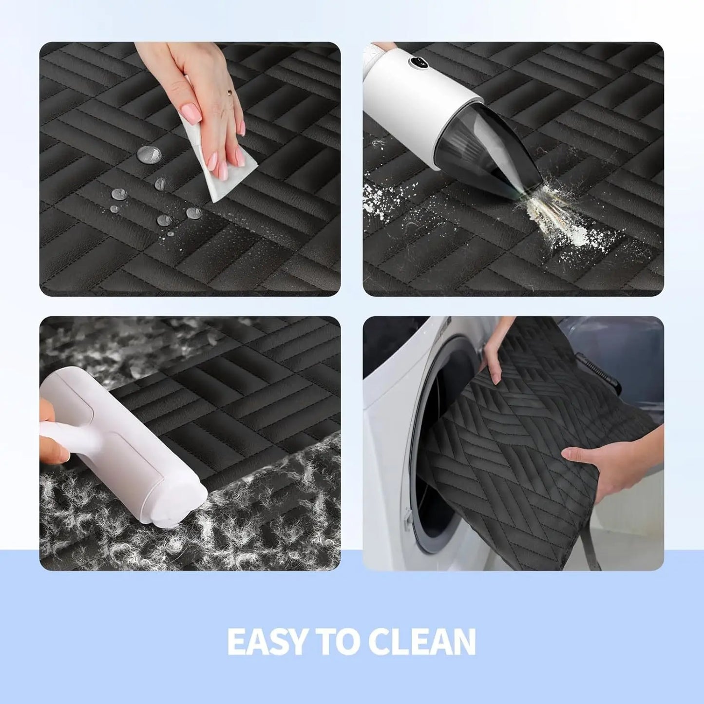 , Hard Bottom Back Seat Extender for Dogs, Holds 400lbs, Scratch-Proof Waterproof