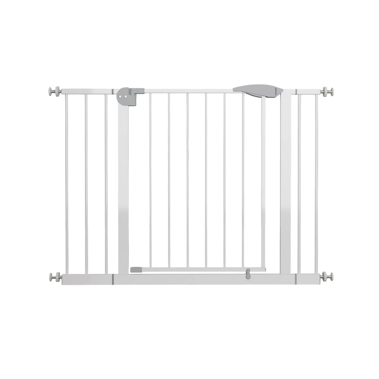 Indoor Wide Pressure Mounted Safety Gate Easy Walk Through , White