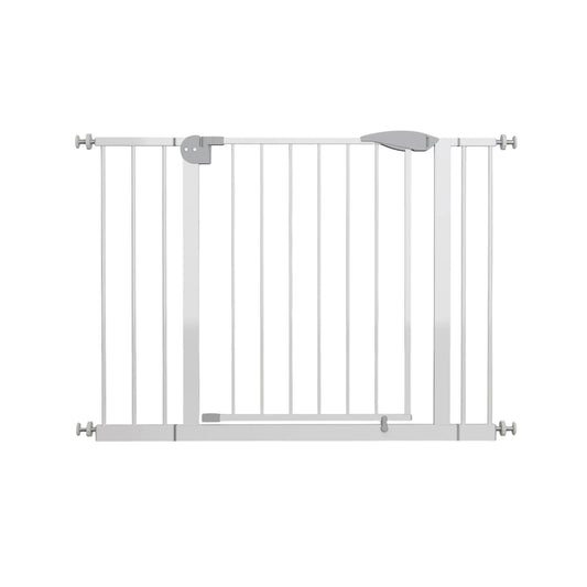 Indoor Wide Pressure Mounted Safety Gate Easy Walk Through , White