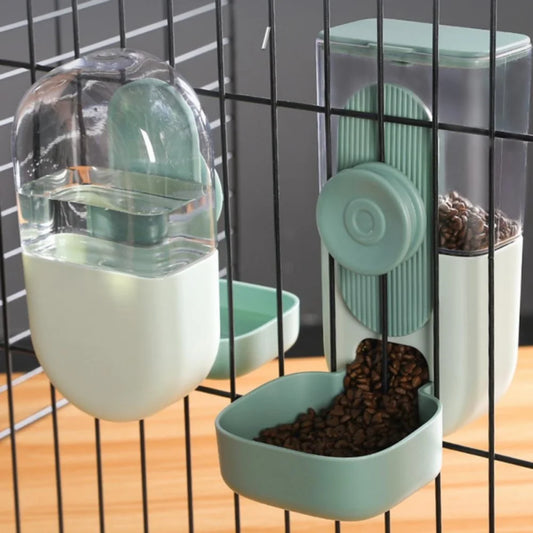 27oz Automatic Pet Bowl Cage Hanging Feeder, Pet Water Bottle