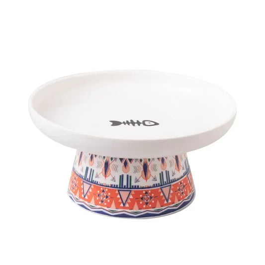 Small Dogs, Cat Raised Ceramic Food, Water Bowl