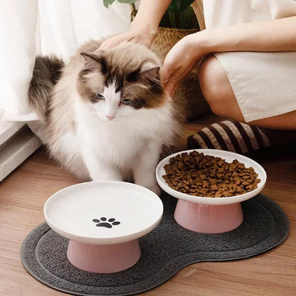 Ceramic Pet Bowls Food, Water Dish for Cats