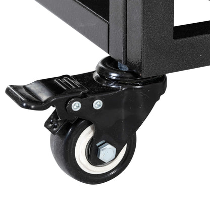 52" Heavy Duty  Large Dog Strong Metal Dog Kennel, 4 Lockable Wheels