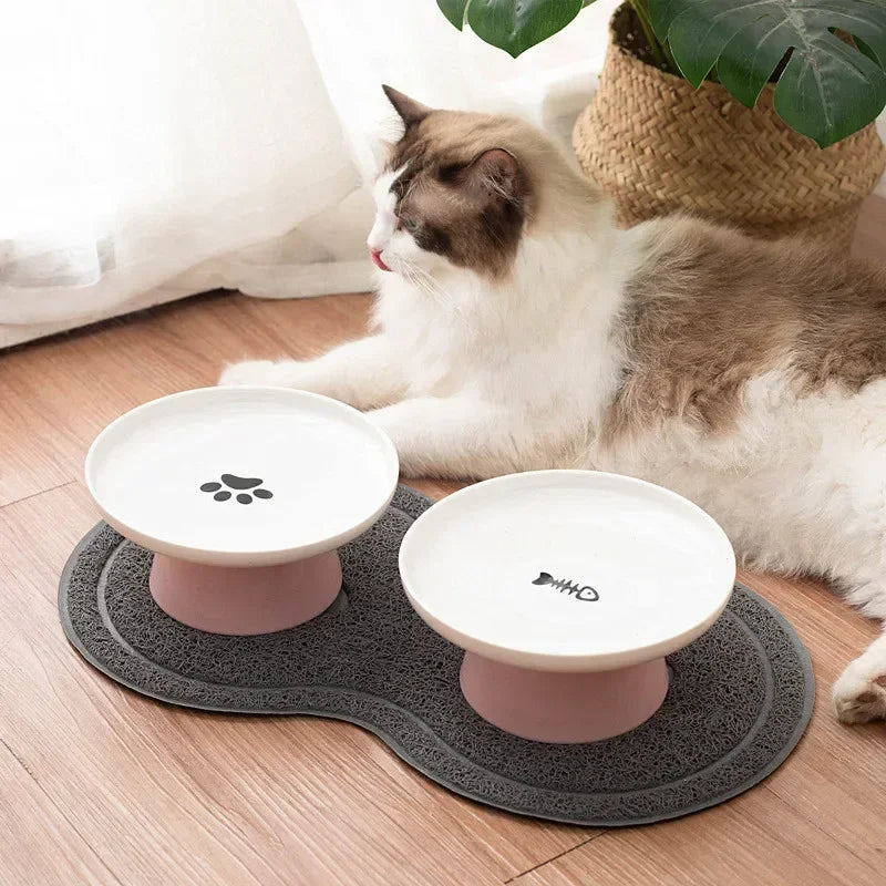 Ceramic Pet Bowls Food, Water Dish for Cats