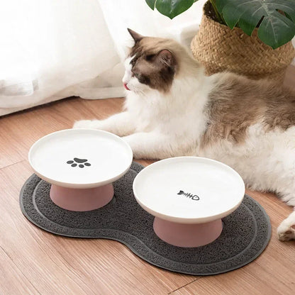 Ceramic Pet Bowls Food, Water Dish for Cats