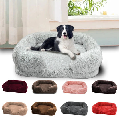 Thickened orthopedic dog bed for large dogs, easy to remove and wash plush cover