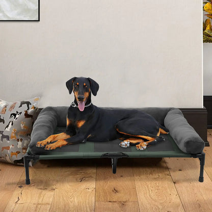 Elevated Pet Lounger Bed, with Detachable Bolster, L XL 2XL