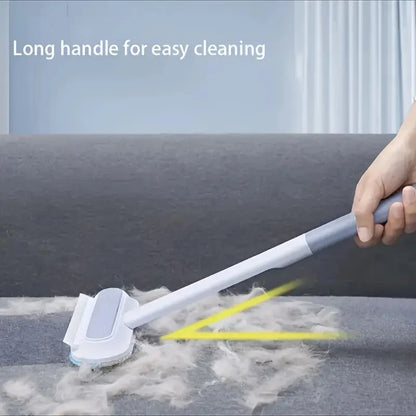 Ergonomic Long-Handle Pet Brush Nylon Bristles, Gentle Massage, Easy Clean, Durable